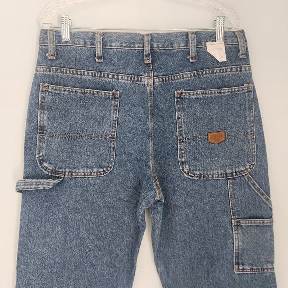 RED KAP Jeans Blue Denim Carpenter Work Pants Retro 100% Cotton 34x30 NEW READ* - Picture 5 of 12